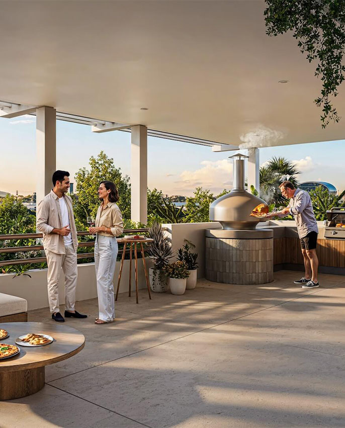 BBQ & Pizza Area at Central Park Trianon